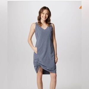 Columbia Anytime Casual Gray V Neck Dress S